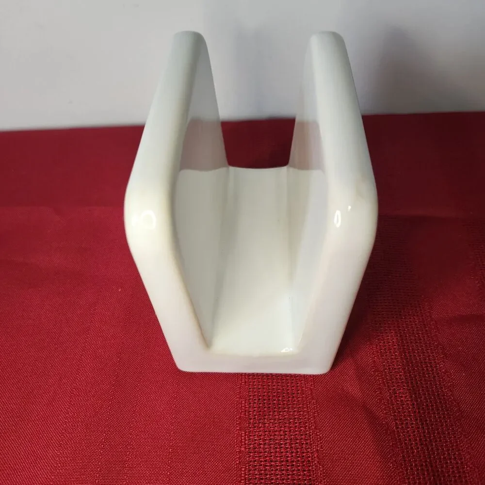 Better Homes & Gardens White Stoneware Ceramic Napkin Holder Dot Farmhouse